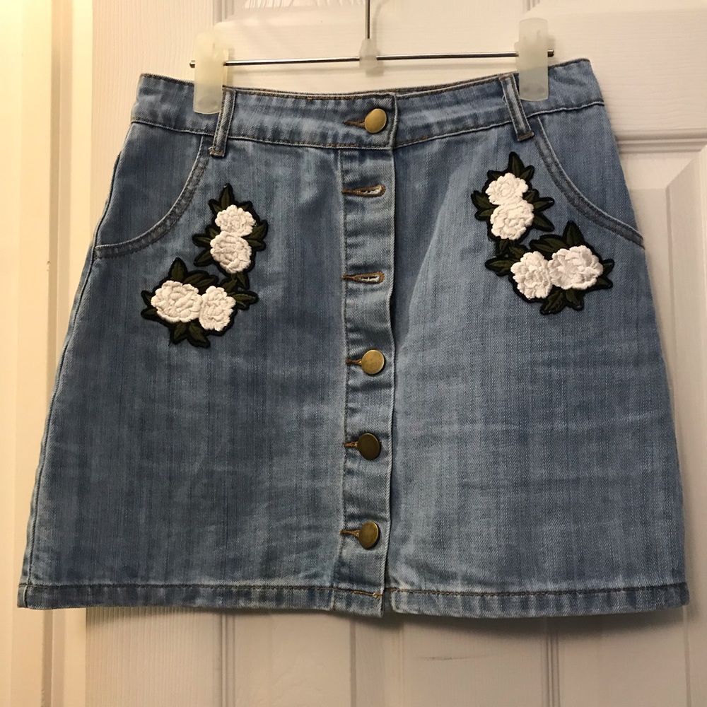 forever 21 denim skirt